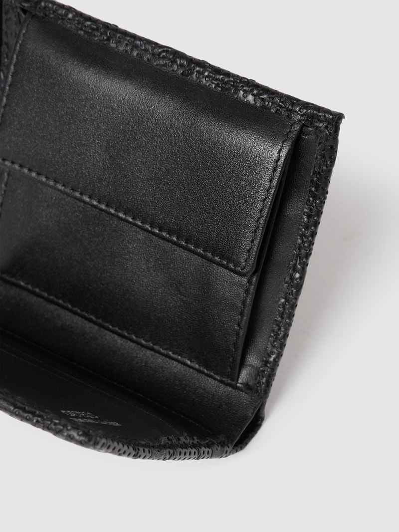 Portemonnaie mit Strukturmuster in schwarz