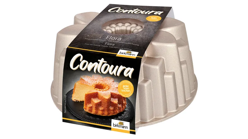 RBV BIRKMANN Gugelhupfform Contoura Flora Ø22cm grau