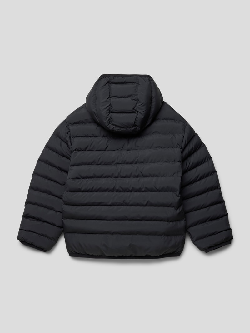 Steppjacke mit Logo-Print in schwarz