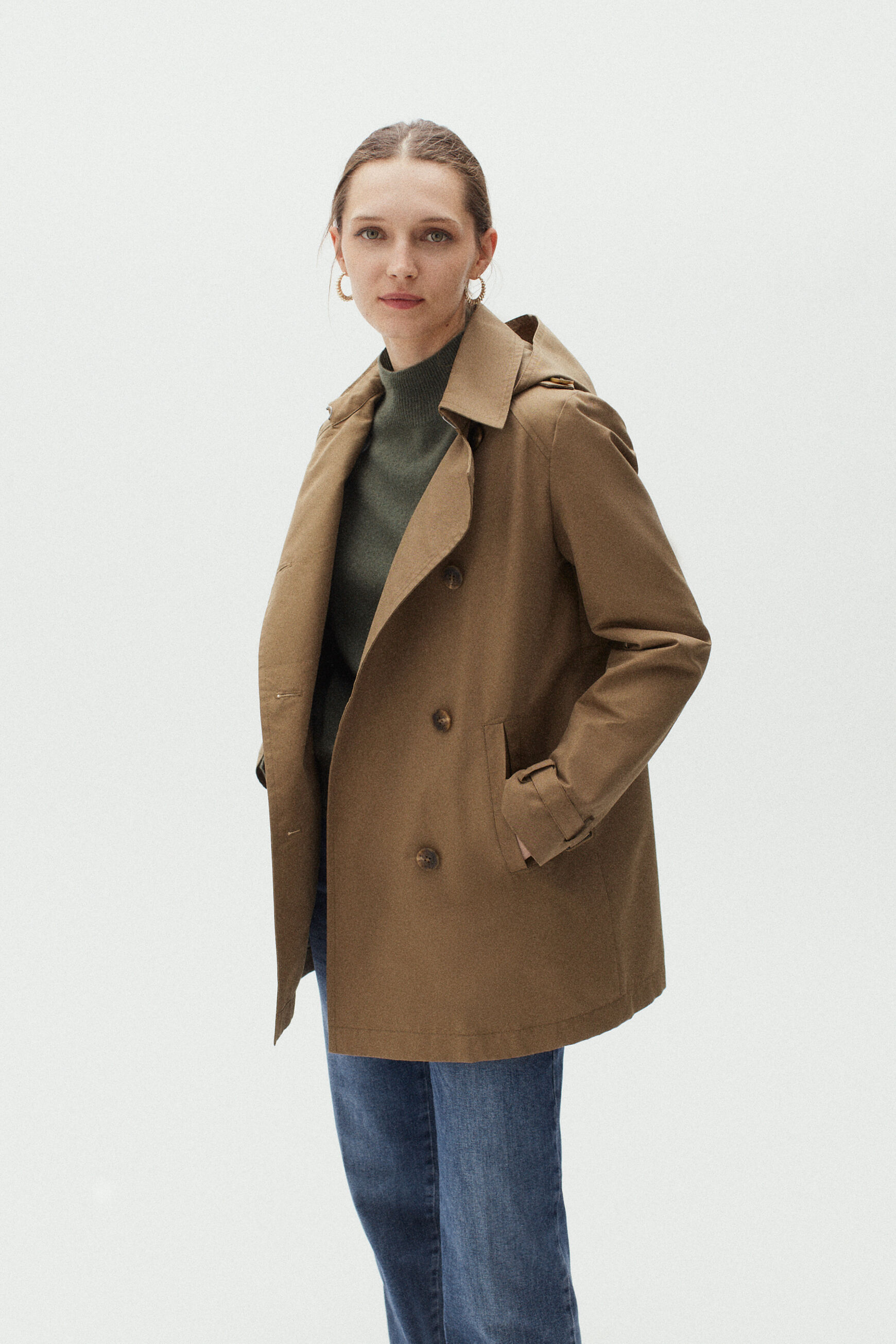 trench lublin vert kaki femme