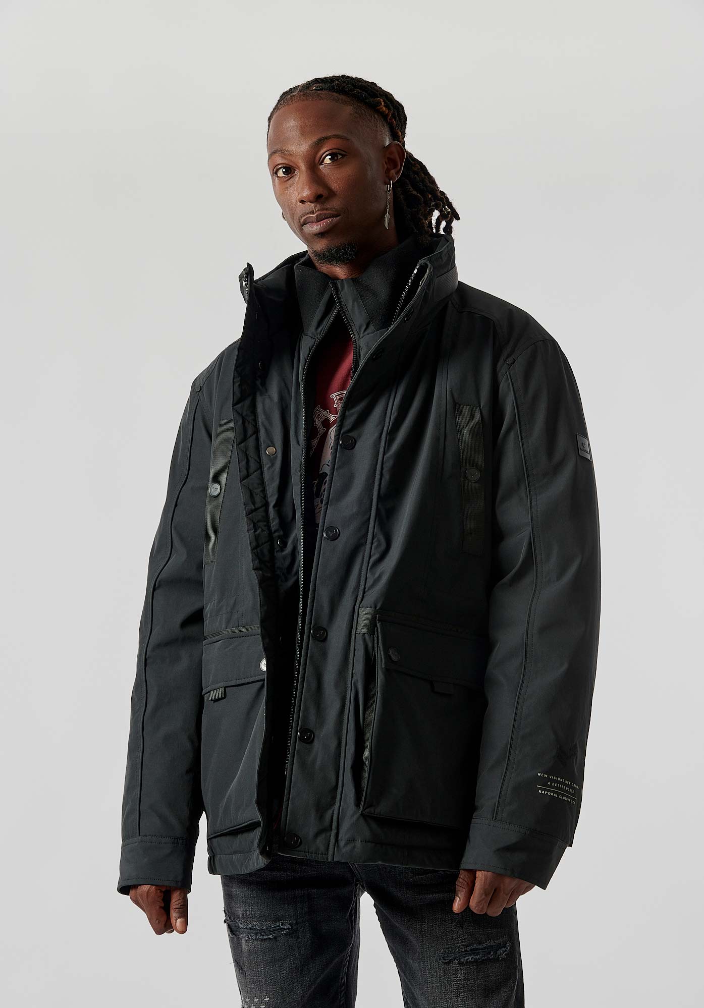 CLIVE  Parka noir homme