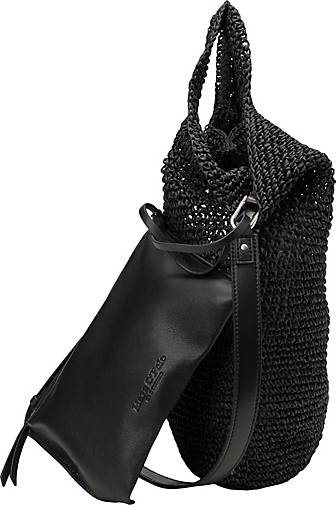 Marc O'Polo Raffia-Bast-Hobo-Bag mit abnehmbarer Leder-Innentasche