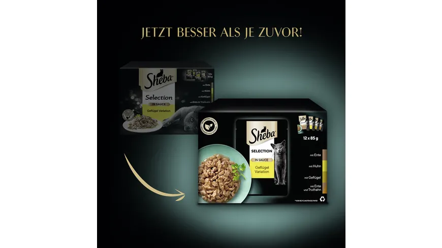 SHEBA® Selection in Sauce Geflügel Variation Portionsbeutel 1020 g