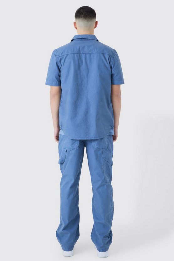 Kurzärmliges Twill Hemd