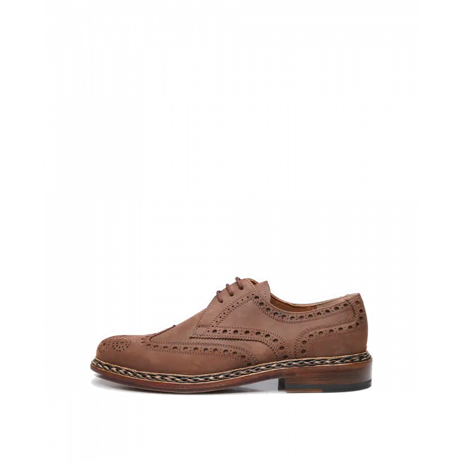 Heinrich Dinkelacker - Businessschuhe Derby BUDA FULL-BROGUE J Fettnubuk - braun
