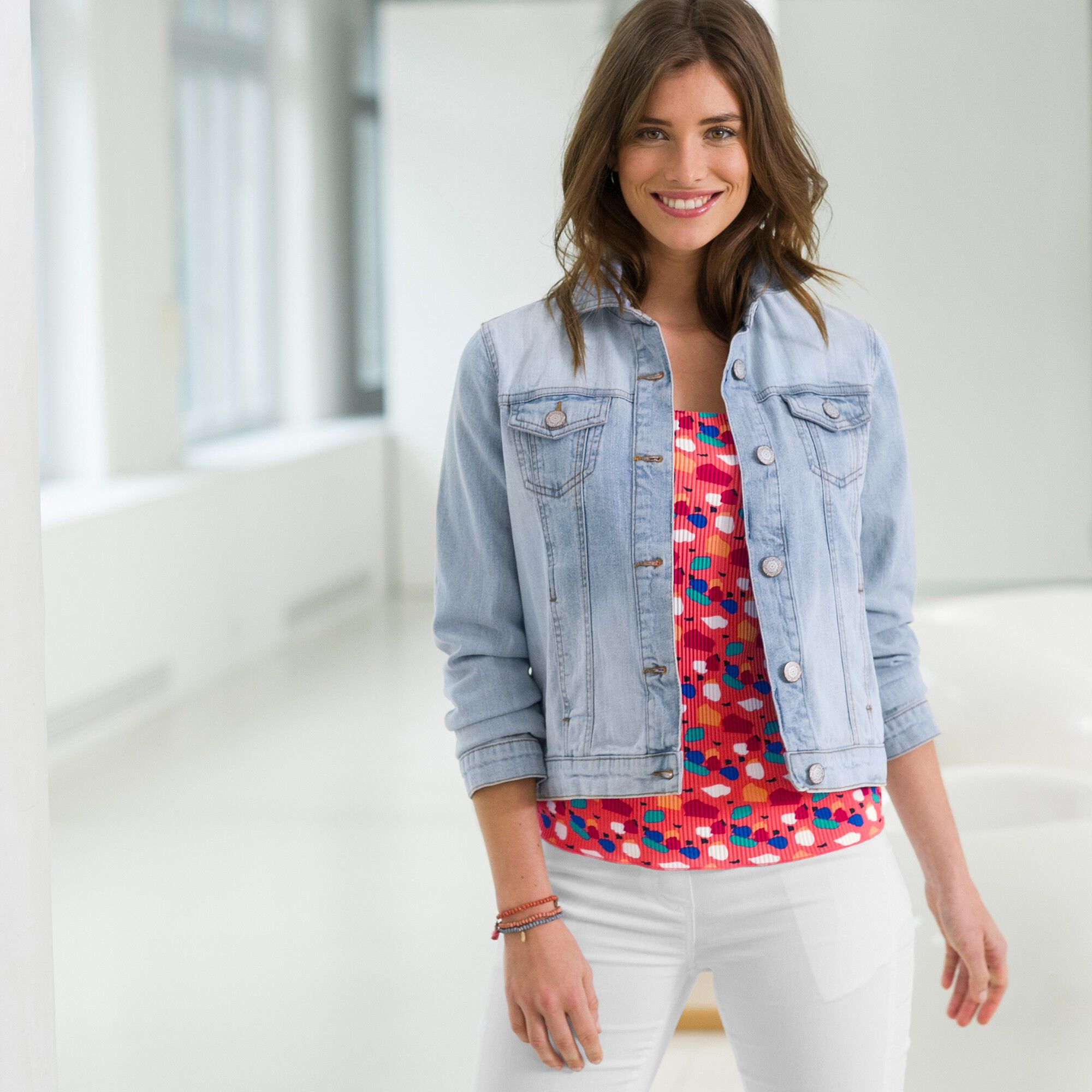 Veste boutonnée en jean
