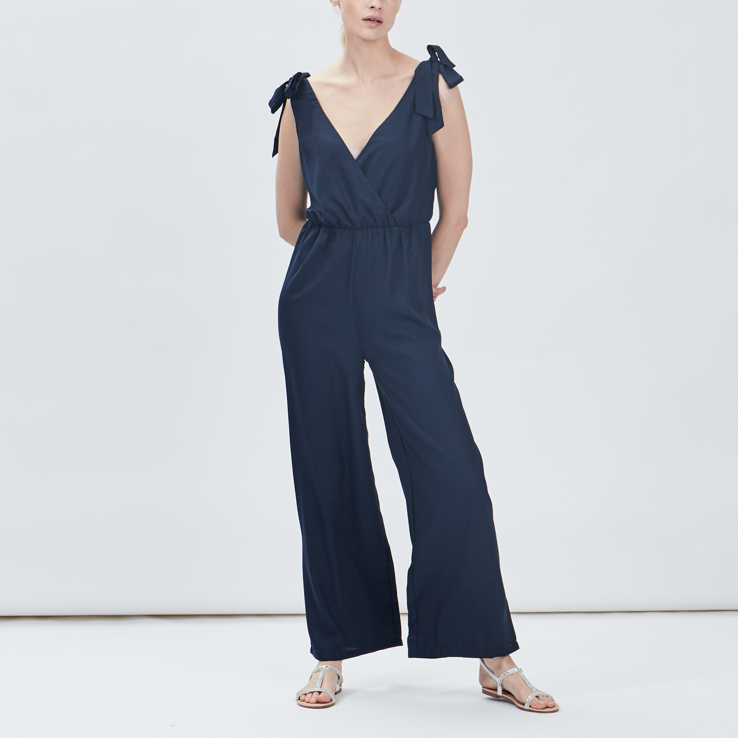 Combinaison pantalon droite bleu marine femme | La Halle