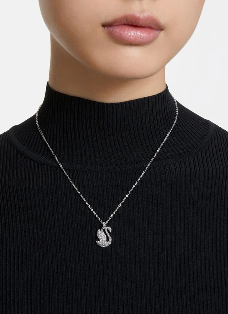 Ciondolo Swarovski ICONIC SWAN XS CRY/RHS