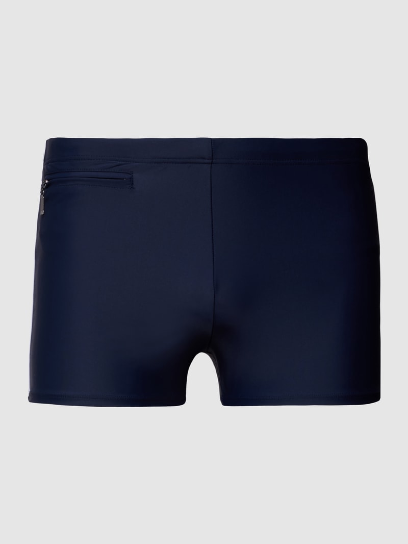 Badehose mit verschließbarer Gesäßtasche in marineblau