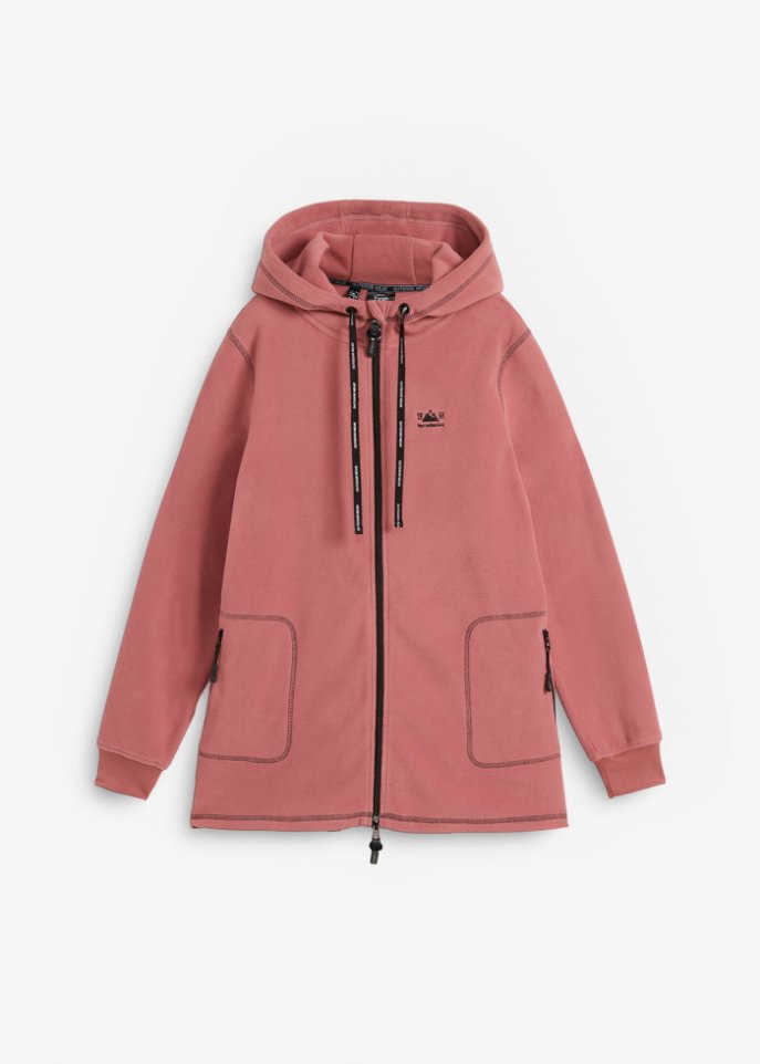 Fleecejacke, extralang