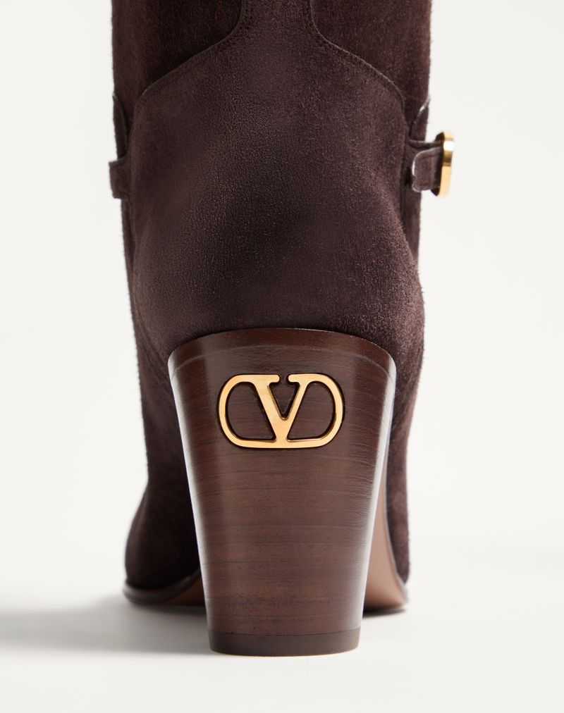 Bota Pattie de couro dividido de 75 mm
