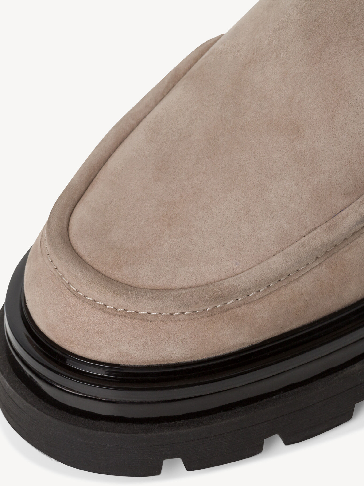 Bottine Chelsea en cuir - beige