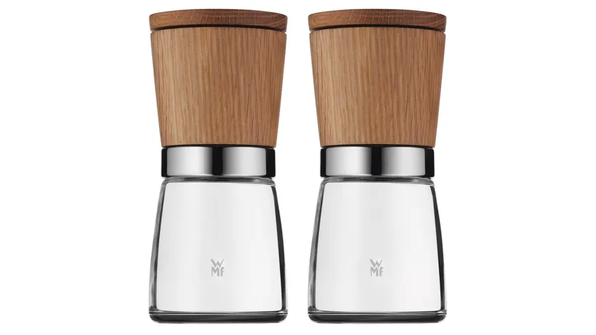WMF Salz-/Pfeffermühlen-Set 2-teilig Holz/Glas Ceramill® Nature
