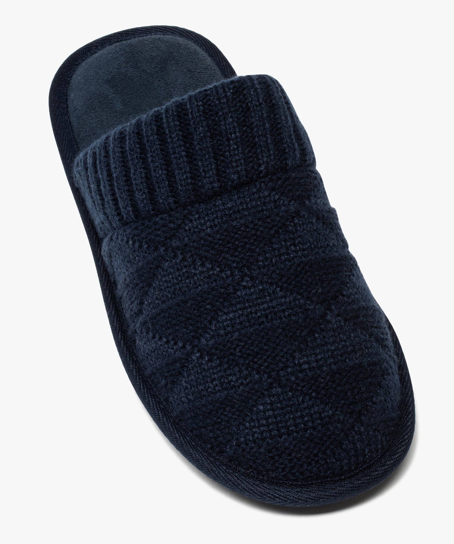 Chaussons homme mules dessus en maille unie | GEMO