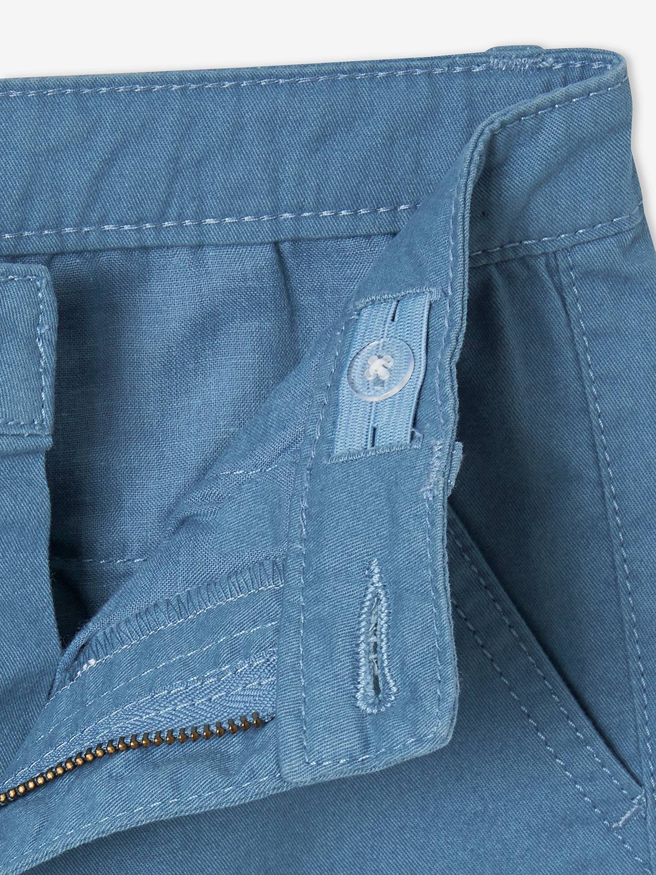 Bermuda chino garçon bleu