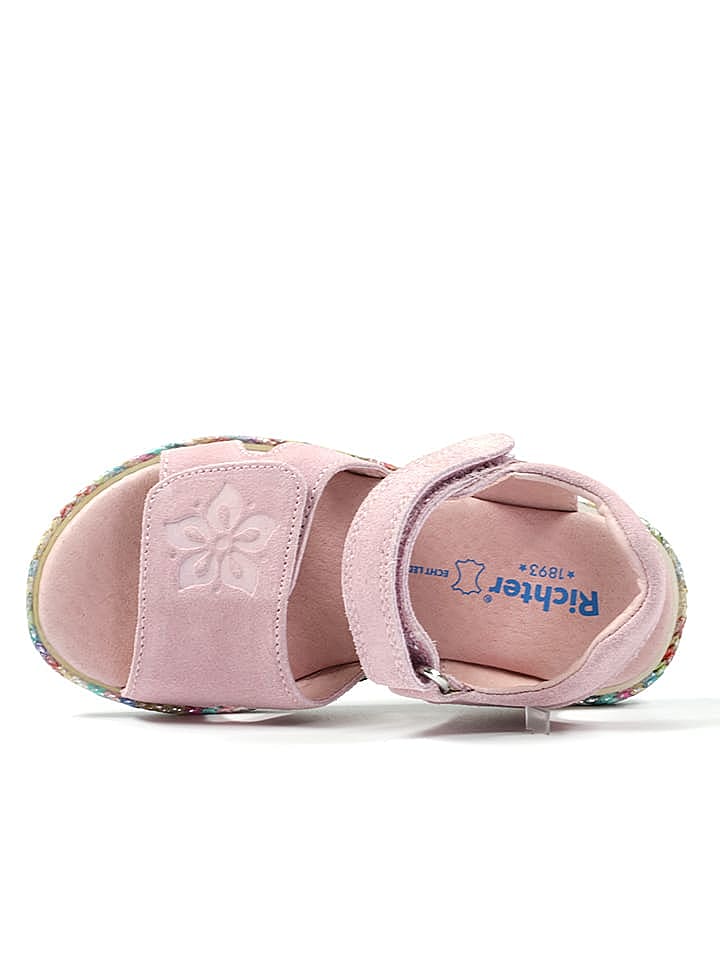 Richter Shoes Leder-Sandalen in Rosa günstig kaufen 28