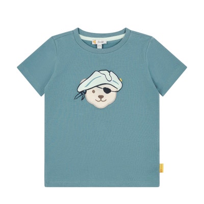 T-Shirt kurzarm, mittelblau für Jungs