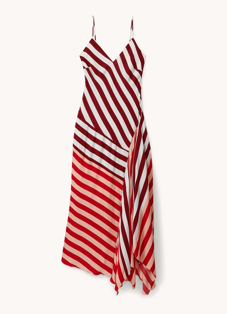 Reiss Holly maxi haljina s prugastim printom i asimetričnim rubom