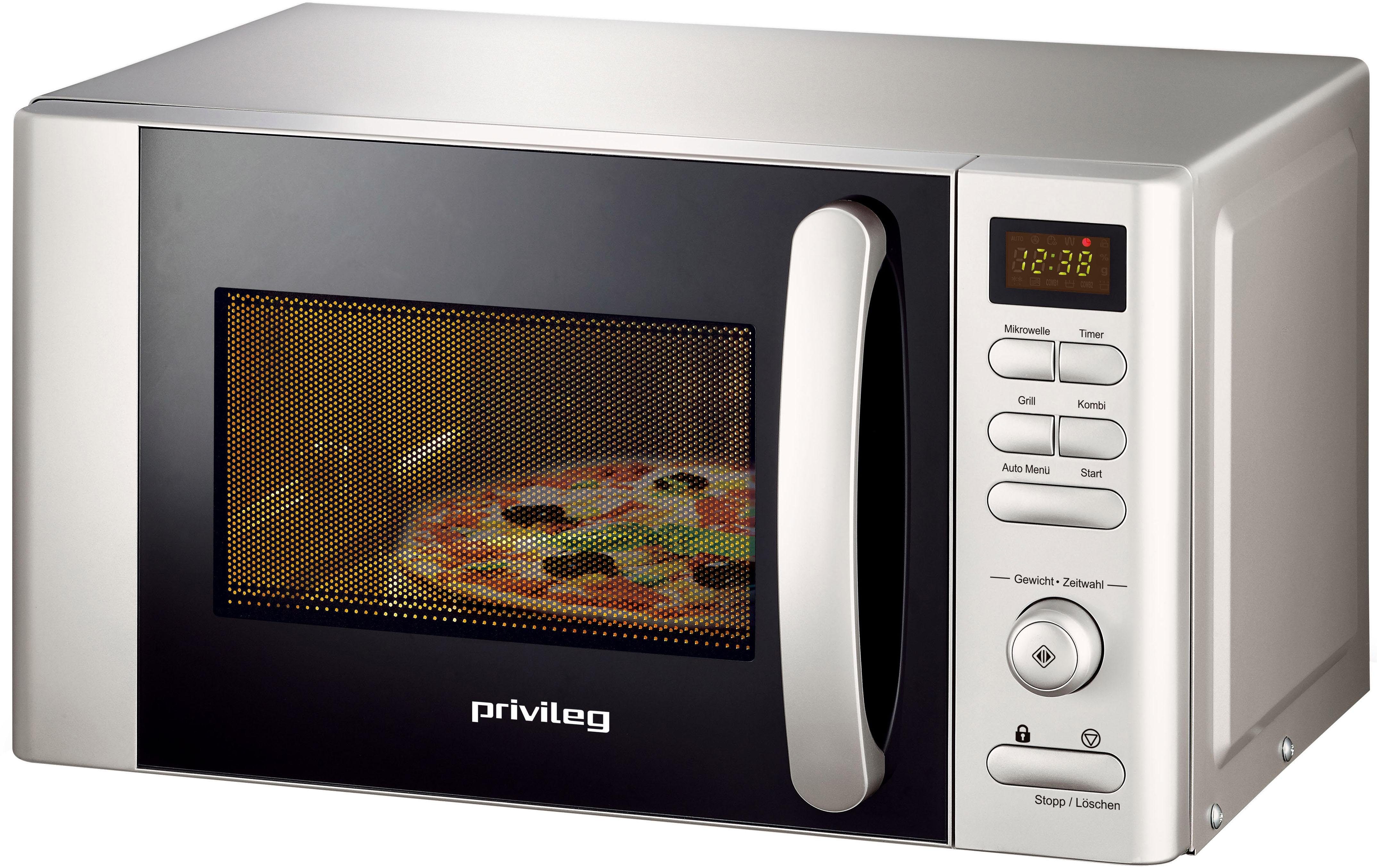 Privileg Mikrowelle 22875556, Grill, 17 l, mit 9 Automatikprogrammen