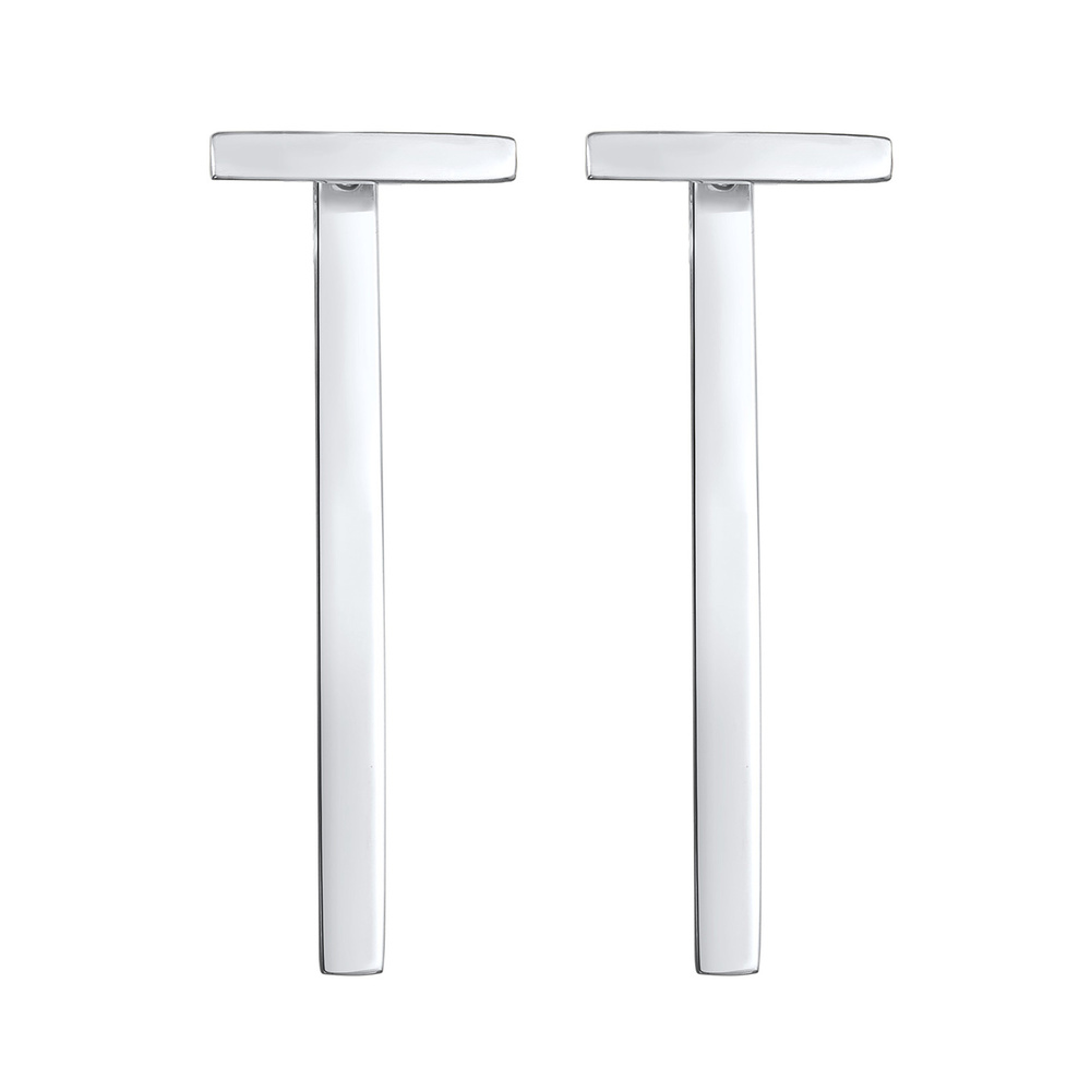 Elli Elli Boucles d'Oreilles Femmes pendentif d'oreilles bâton géo minimaliste en arge Boucles d'oreilles