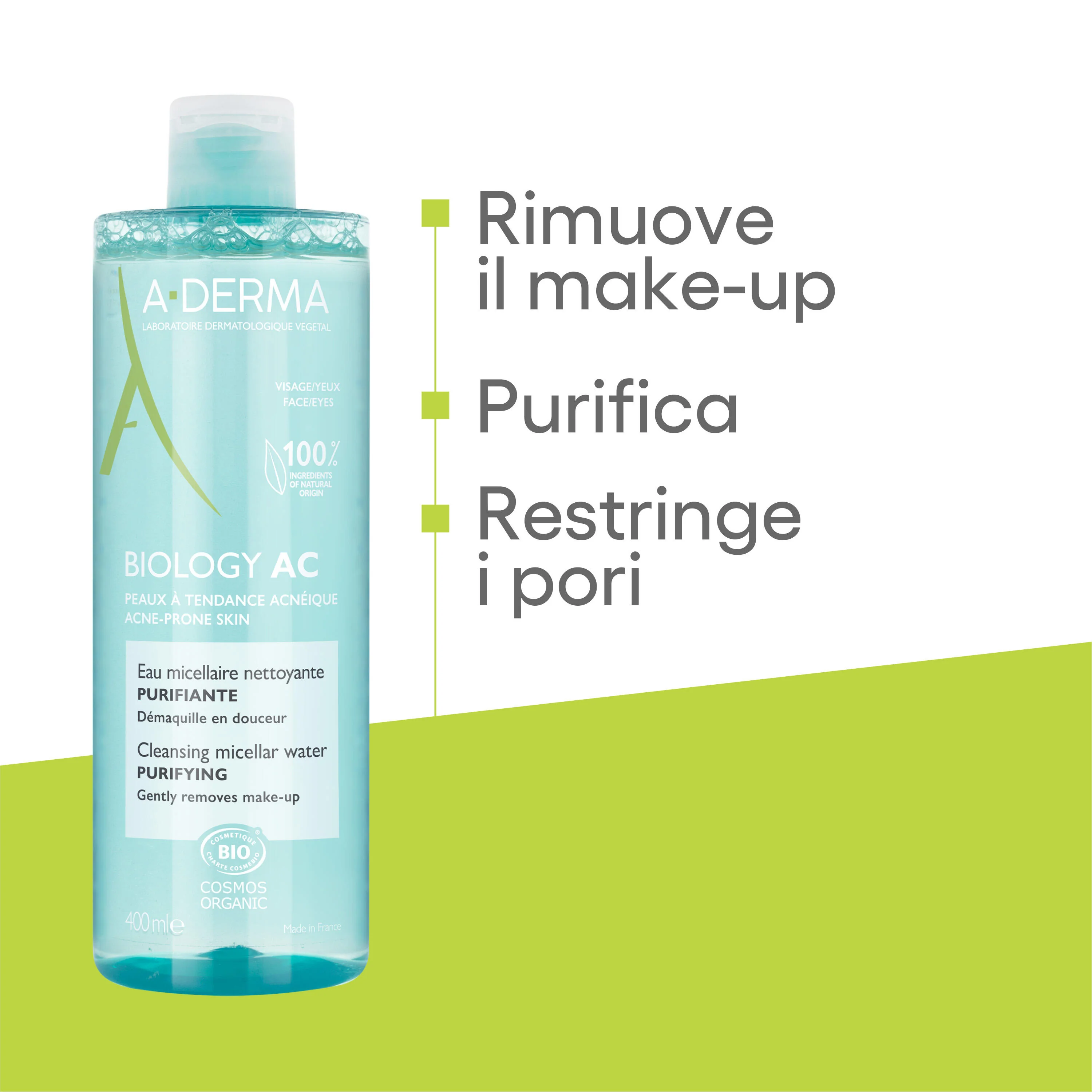 Agua micelar limpiadora Biology AC - Agua limpiadora facial