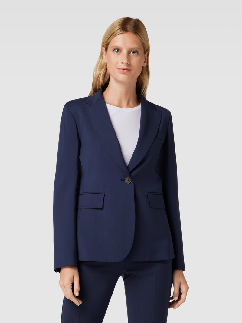 Blazer mit Knopfverschluss Modell 'VALDA' in marineblau