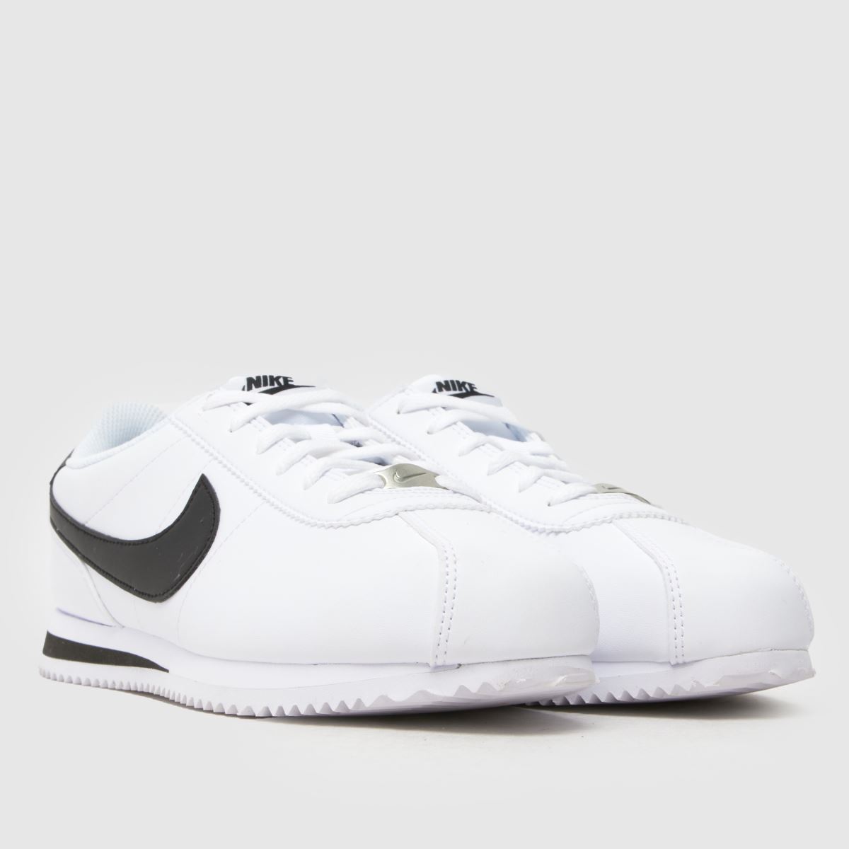 Nike vita och svarta Cortez ungdomsskor