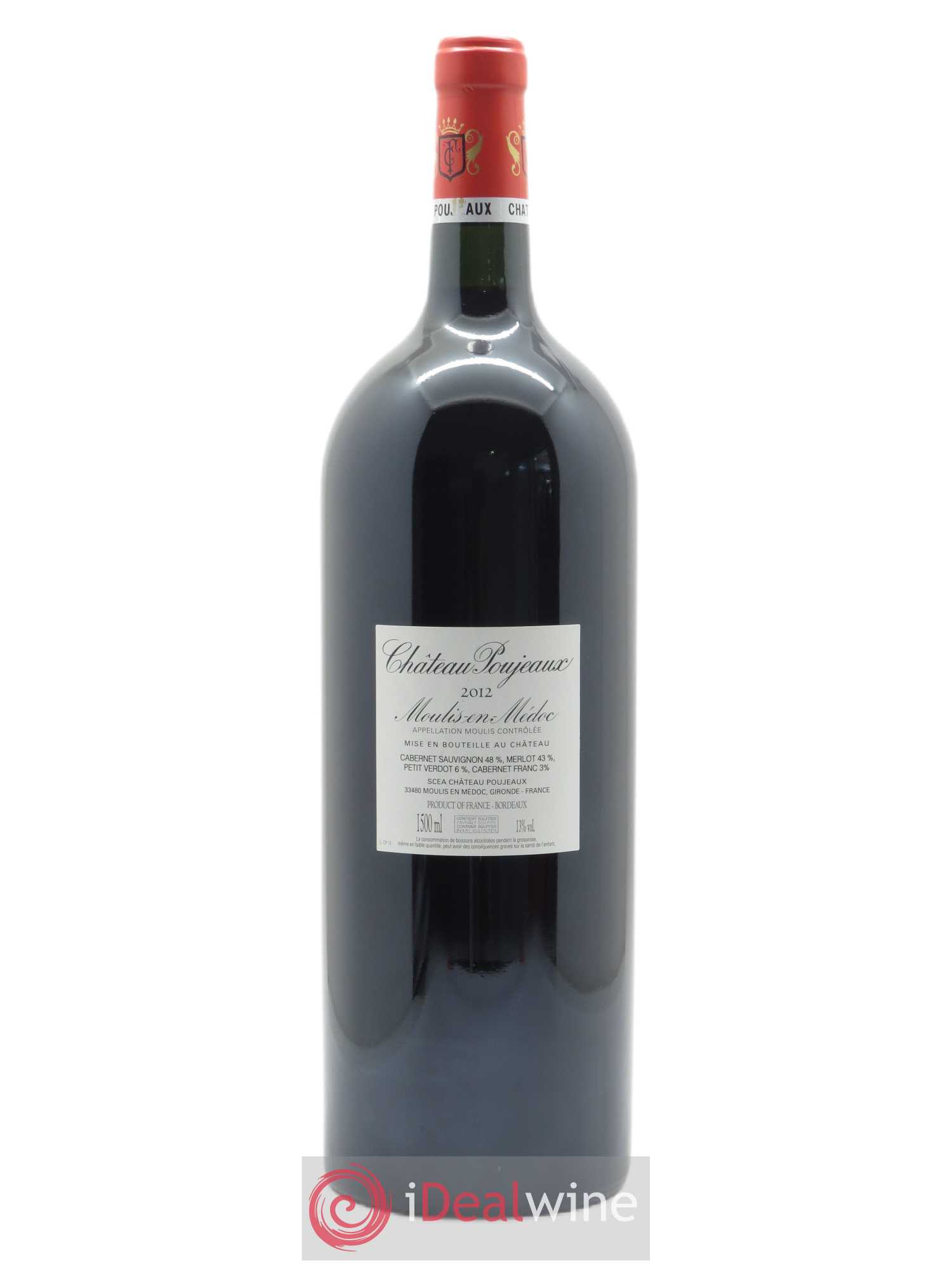 Château Poujeaux  2012 - Lot de 1 Magnum