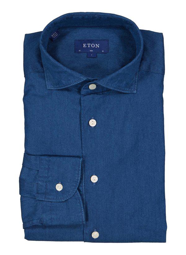 ETON, Hemd, Slim Fit, Baumwolle, dunkelblau