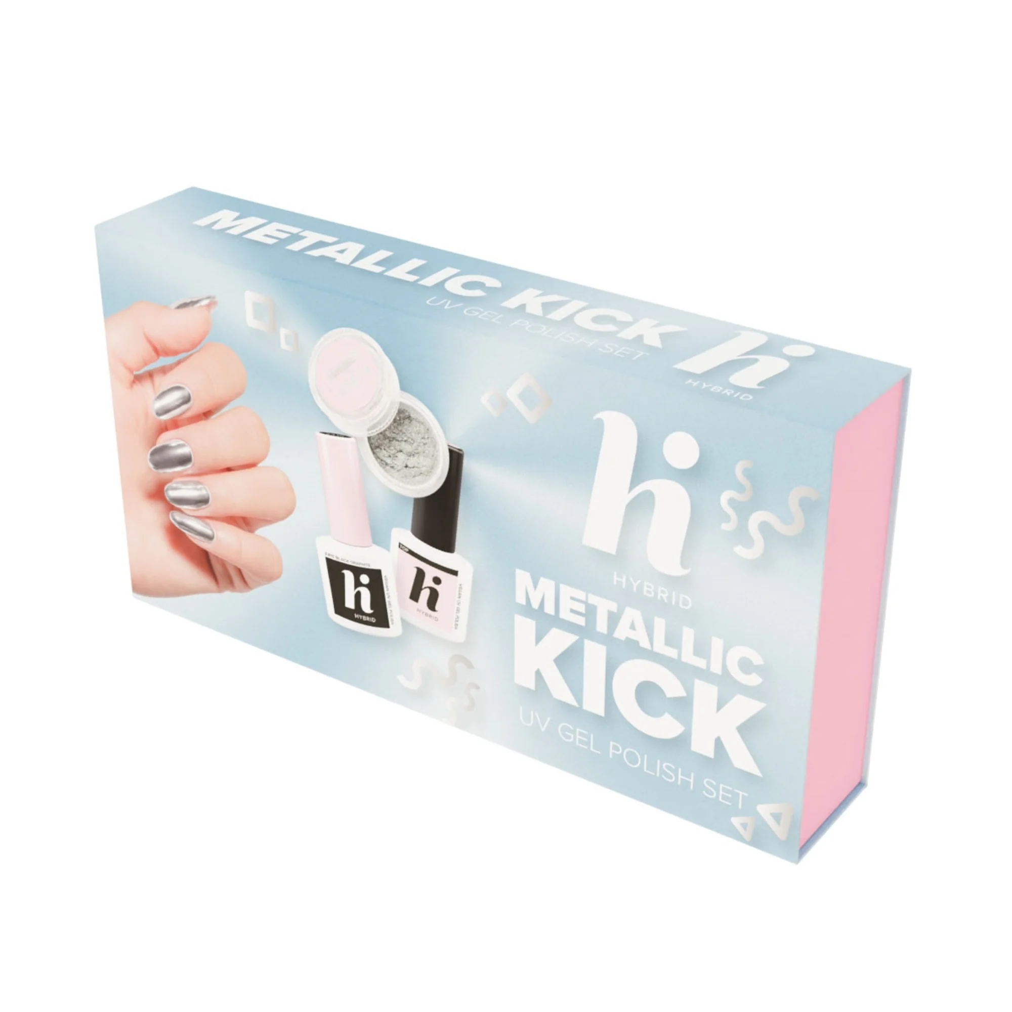 UV-geelilakka METALLIC KICK -setti - Meikkilaatikko