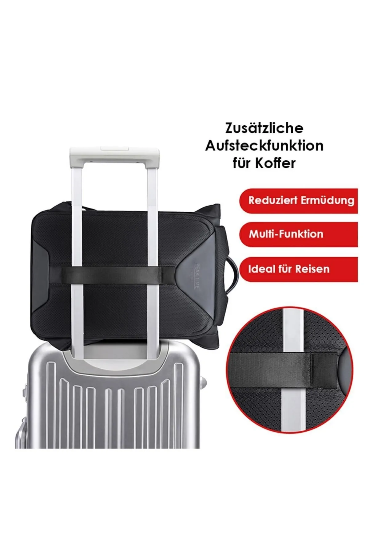 Peak Time  Rucksack - Schwarz - Unifarben