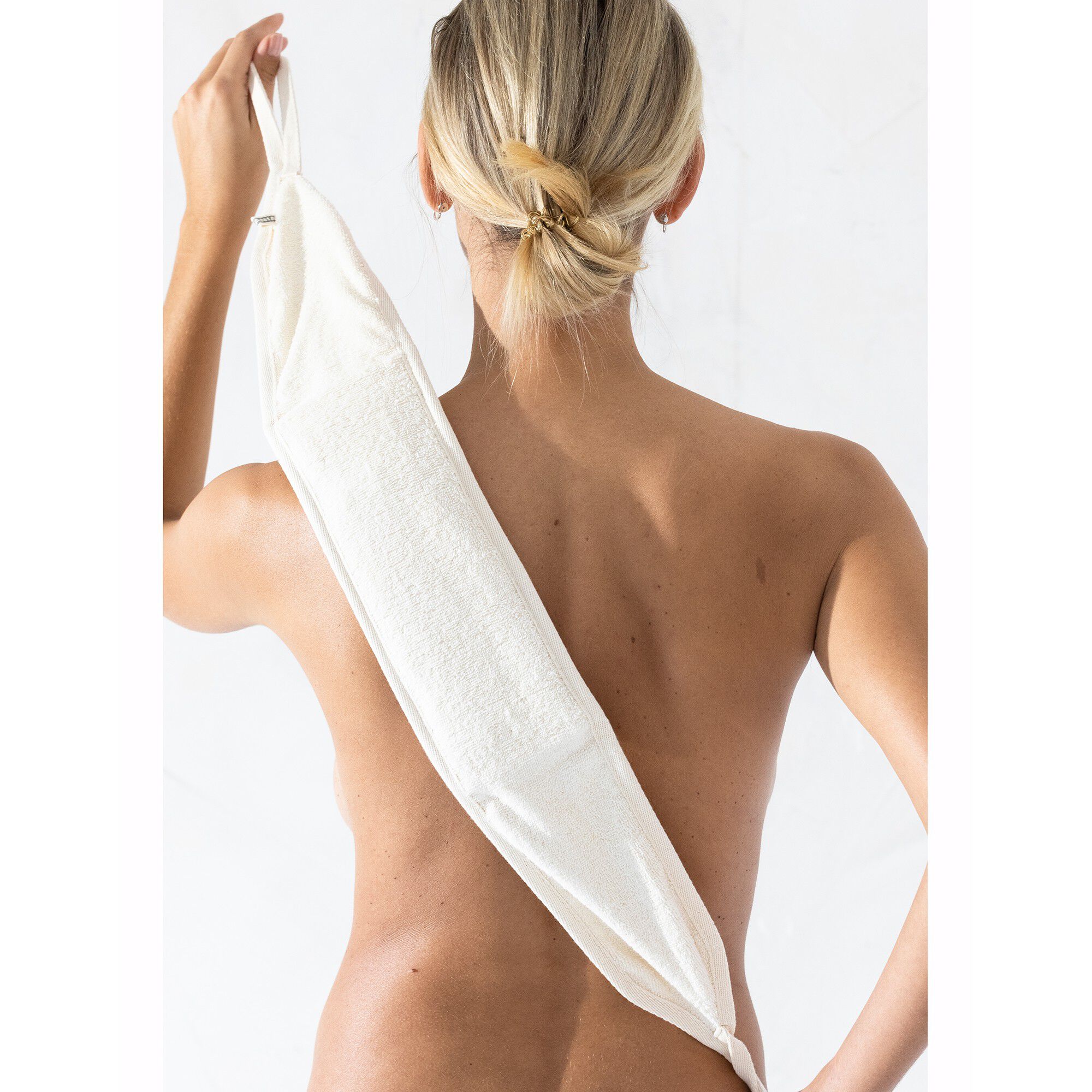 Sangle lave dos loofah/coton