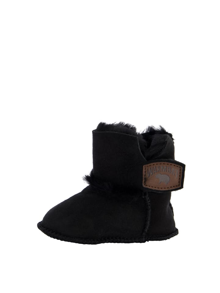 Warmbat Hausschuhe Hay Baby Bootie in Black günstig kaufen