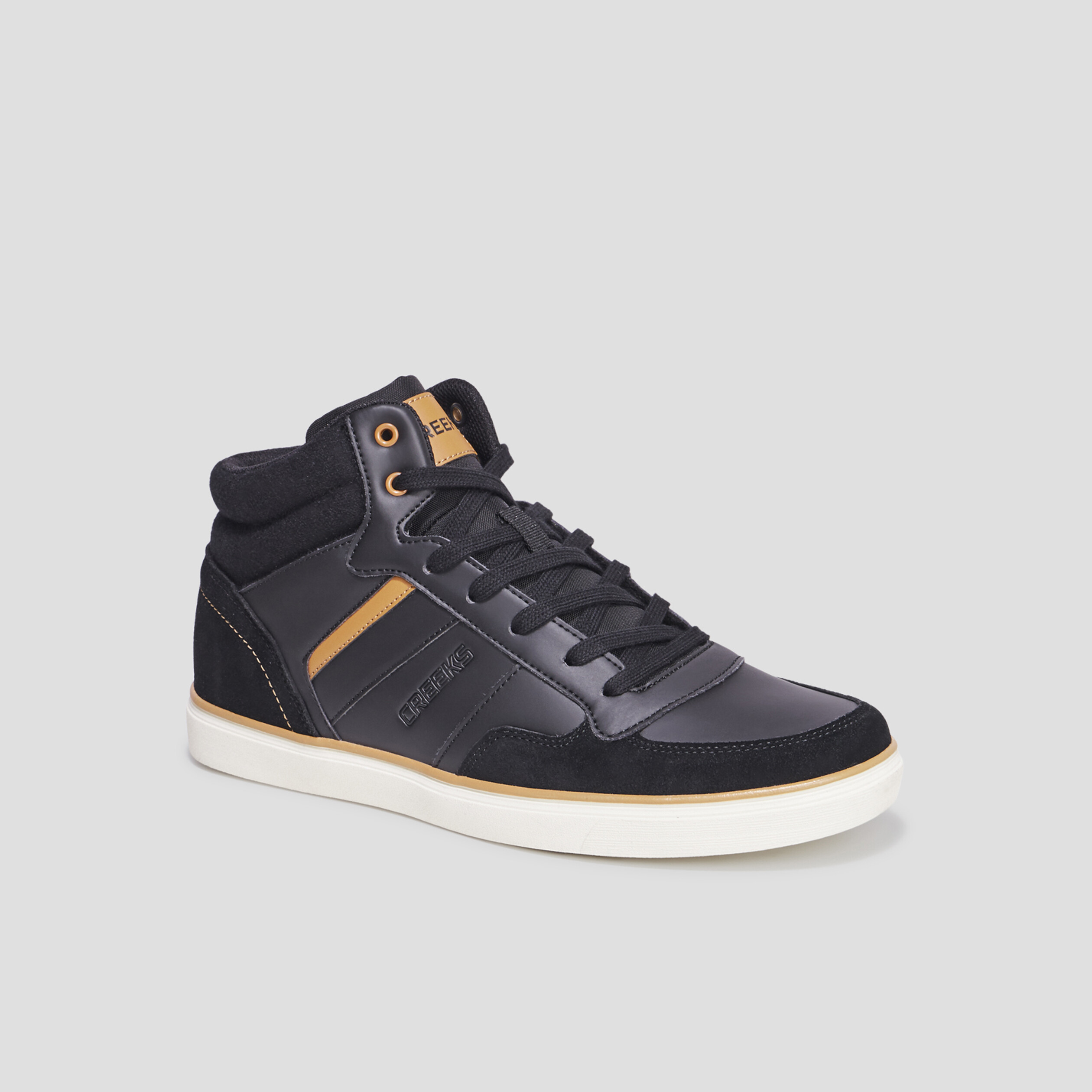 Baskets montantes à lacets Creeks Kibo noir homme | La Halle