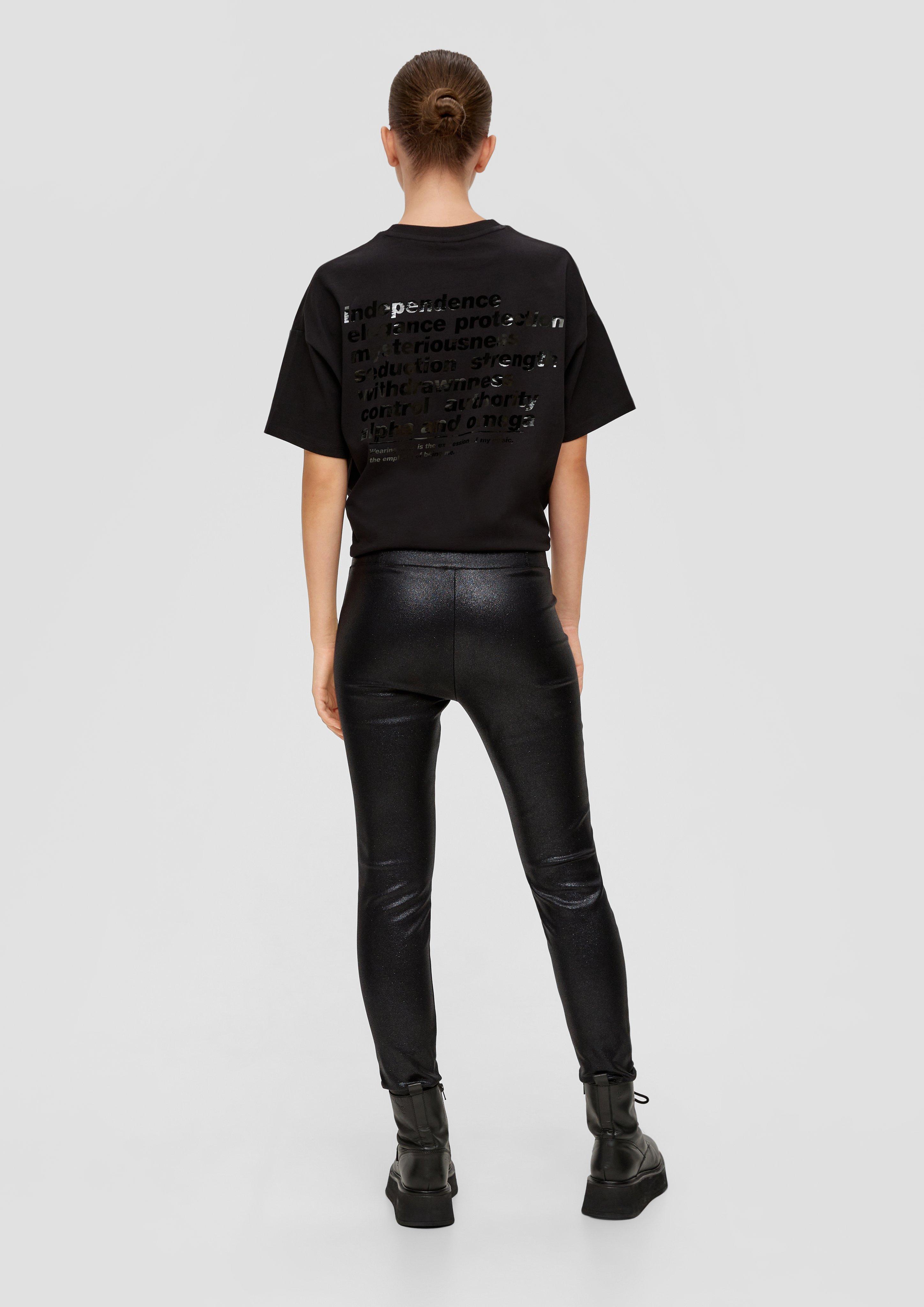 Slim: Leggings im Glitzerdesign | QS x ELIF  2134885-9999
