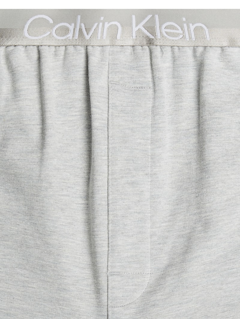 Sweatshorts mit Logo-Bund in mittelgrau meliert