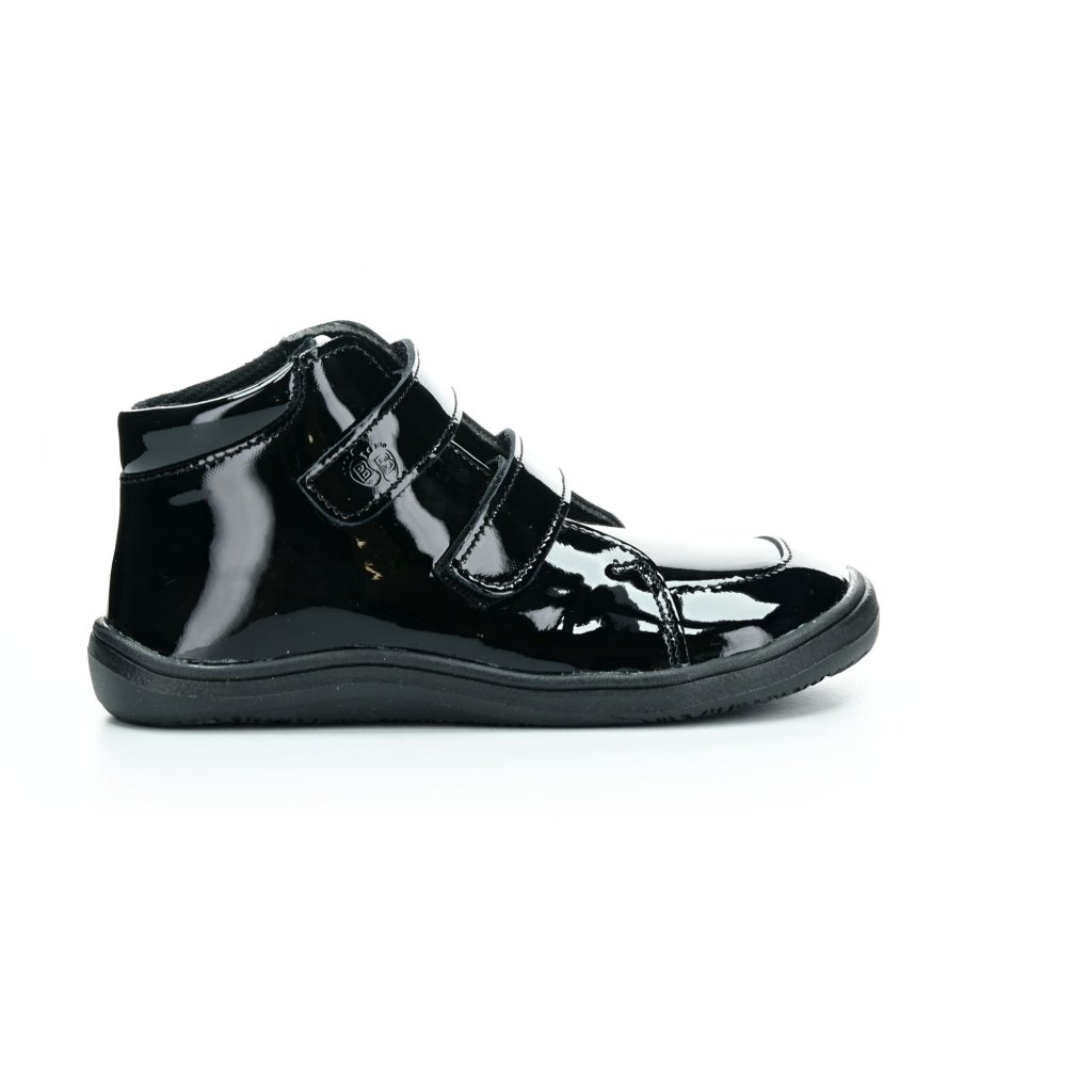 Baby Bare Febo Fall Shiny Black (mit Membran) Barfuß-Stiefeletten