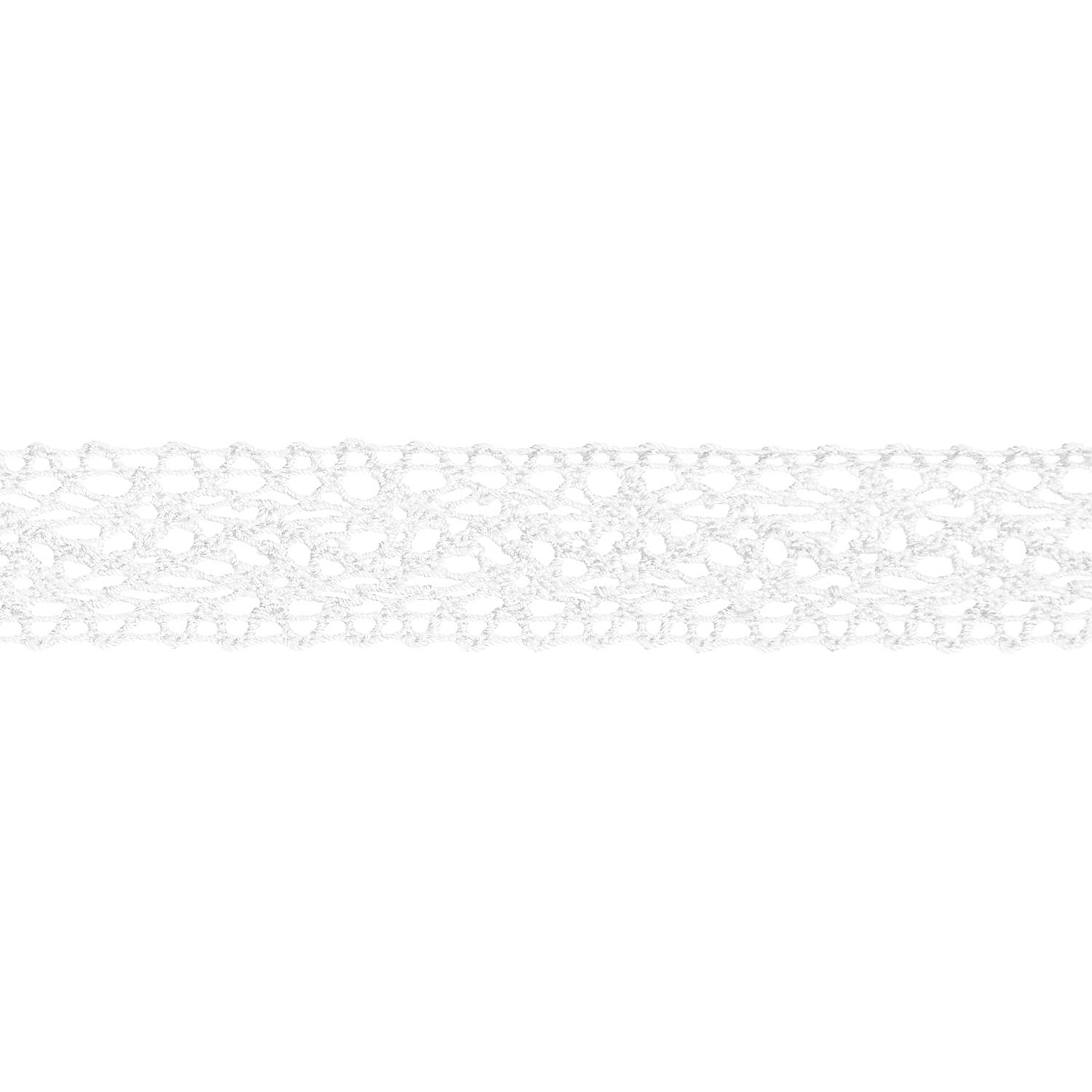 Häkelborte, weiß, 25 mm, 5 m