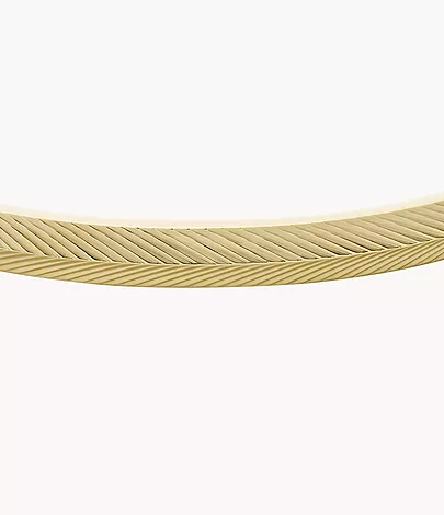 Fossil Armreif Harlow Linear Texture Edelstahl goldfarben