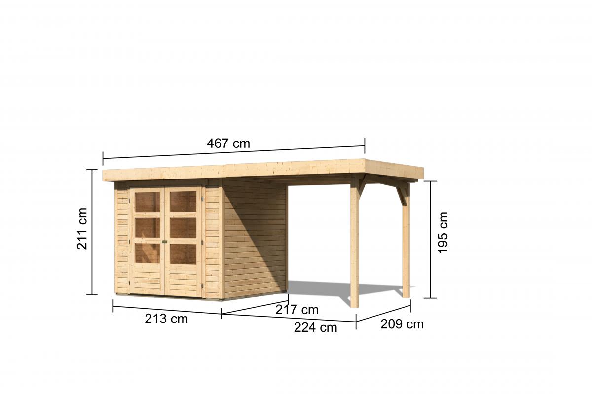 Woodfeeling Gartenhaus Ekenis 2 naturbelassen