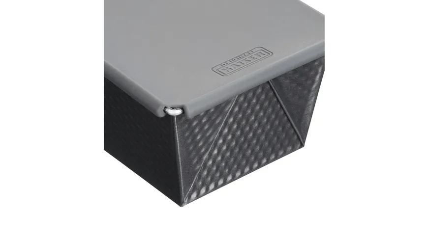 KAISER Brotbackform mit Silikondeckel 32x15cm Grau