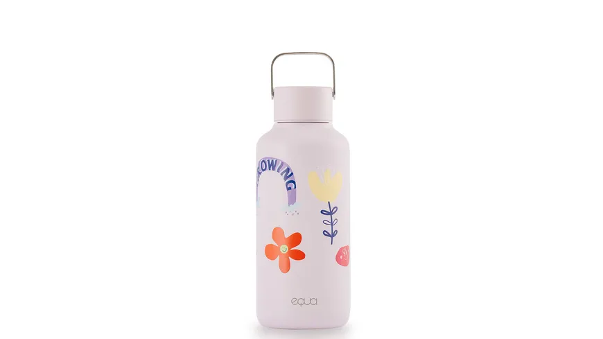 equa Edelstahltrinkflasche Timeless Flower Power 0,6l Flower Power