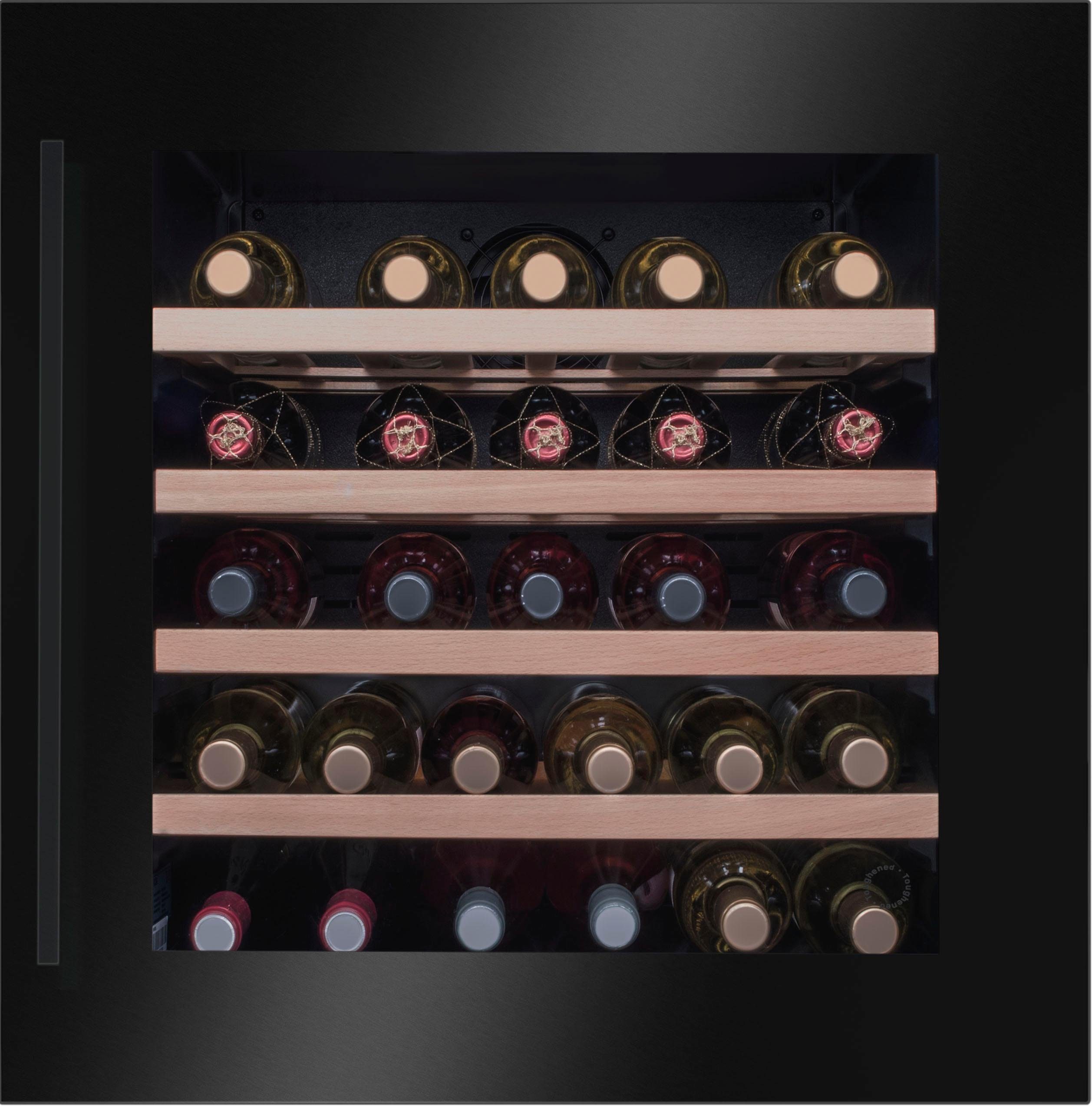 Amica Einbauweinkühlschrank WK 341 210 S, für 40 Standardflaschen á 0,75l,LED-Beleuchtung