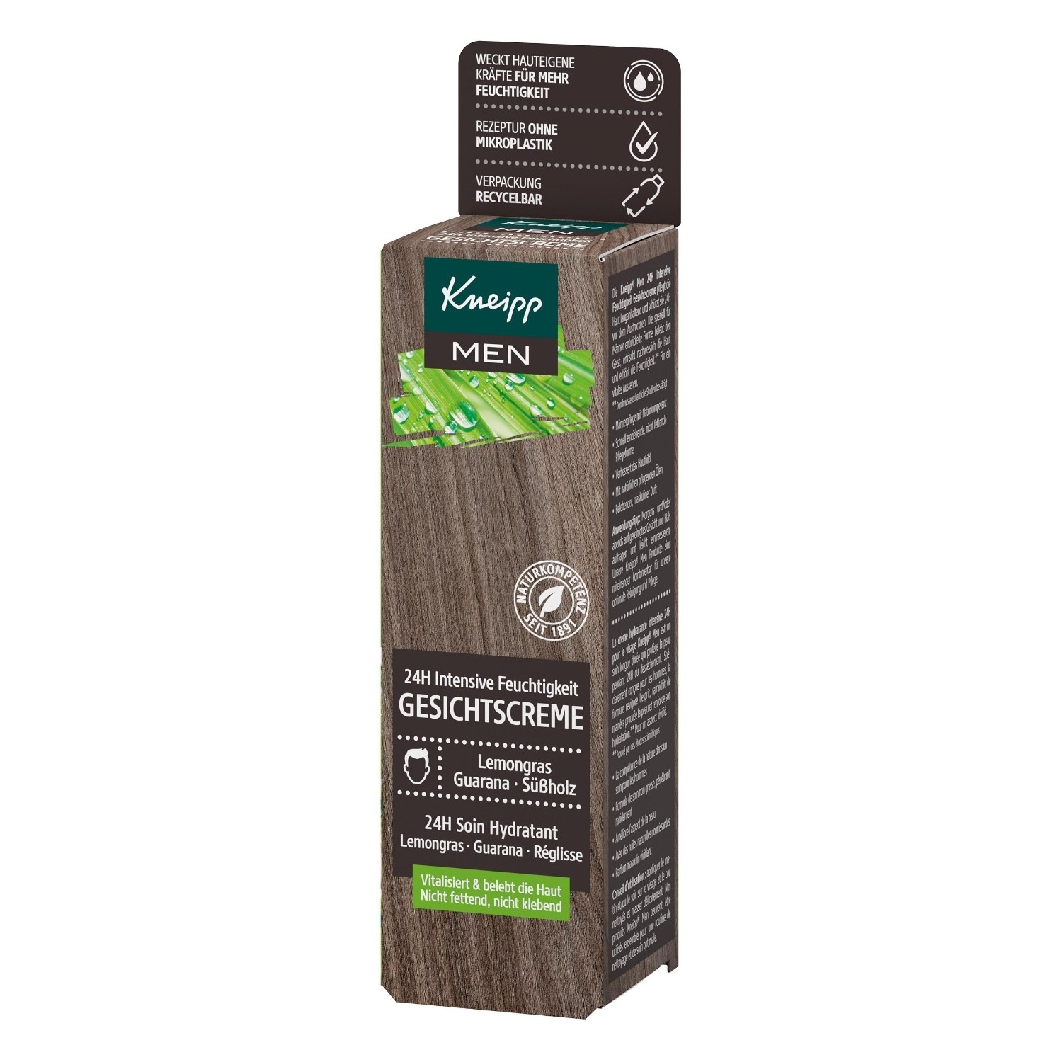 Men 24H Intensive Feuchtigkeit . Lemongras. Guarana & Süßholz