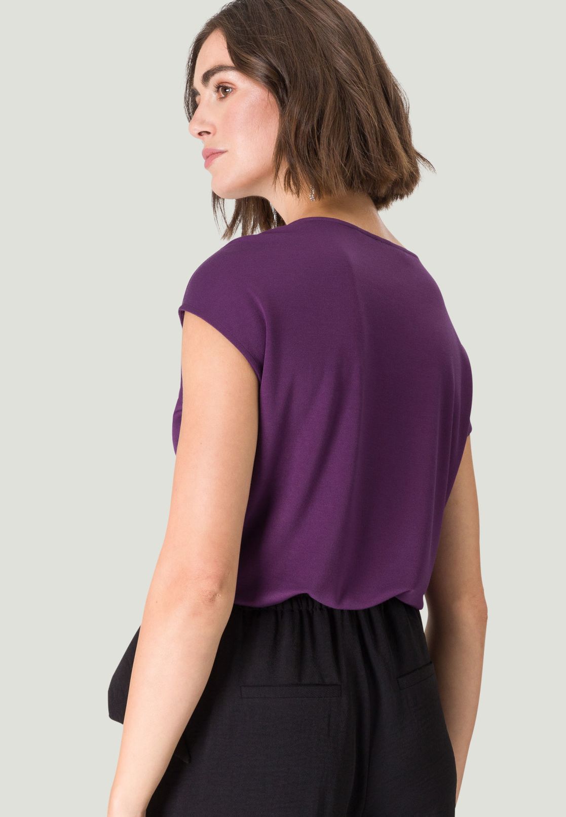 Shirt mit Wasserfallausschnitt