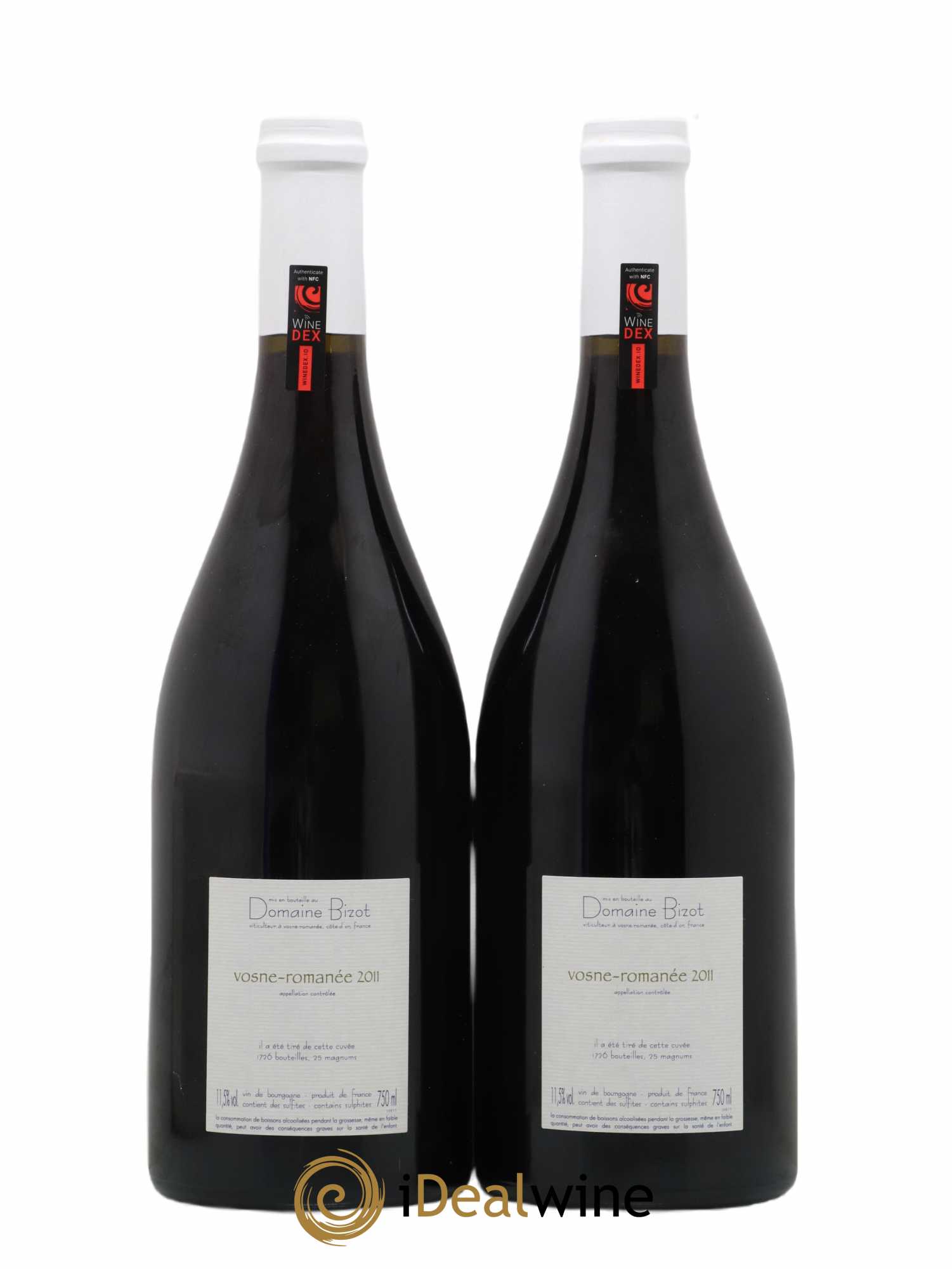 Vosne-Romanée Bizot (Domaine)  2011 - Lot de 2 Bouteilles