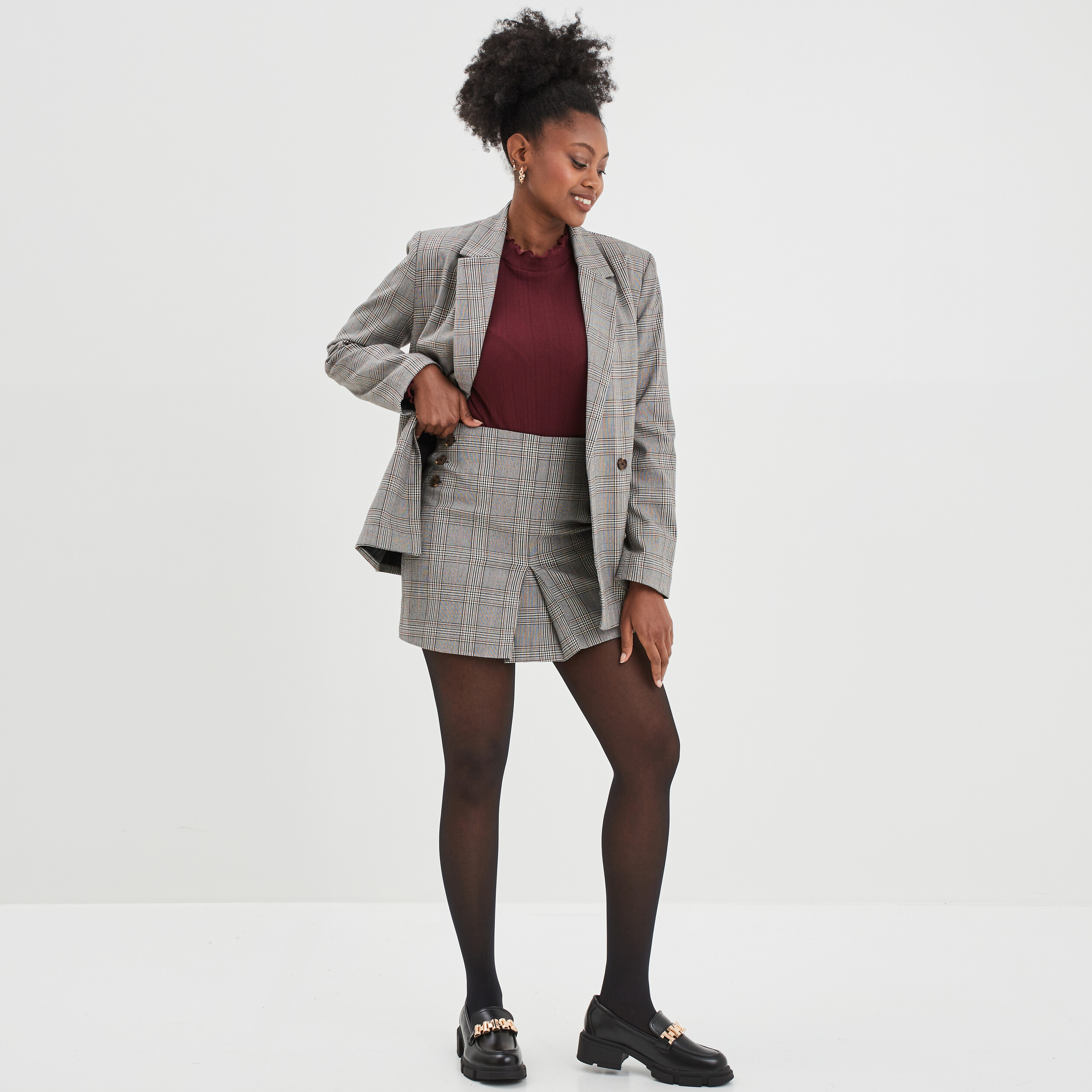 Veste blazer droite doublée beige femme | La Halle