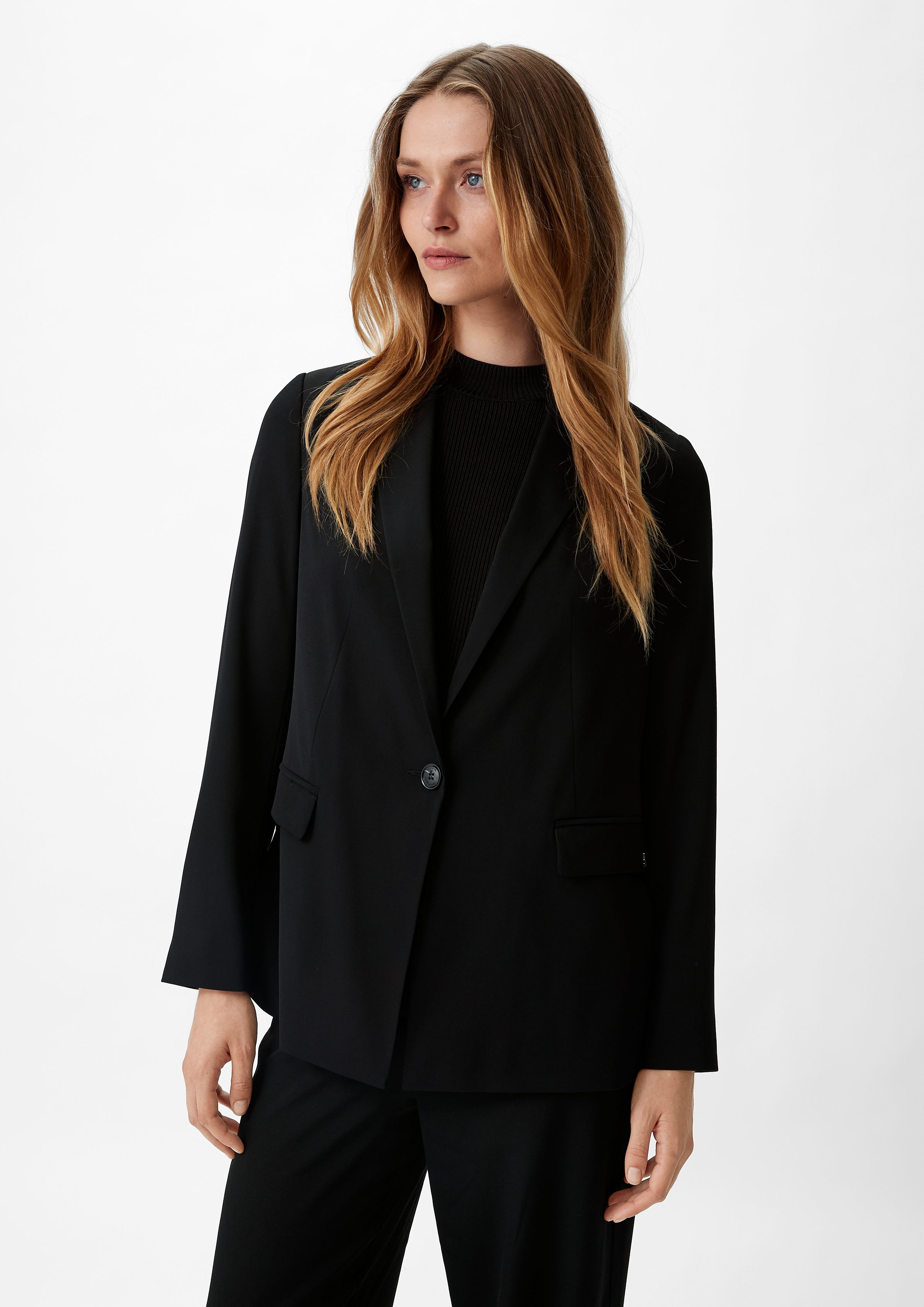 Comma Blusenblazer Blazer aus Viskosestretch Teilungsnähte