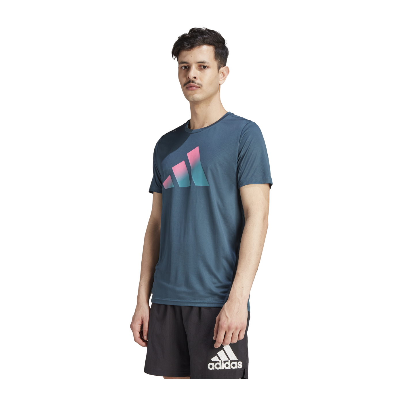 adidas Run Icons 3Bar T-Shirt Türkis