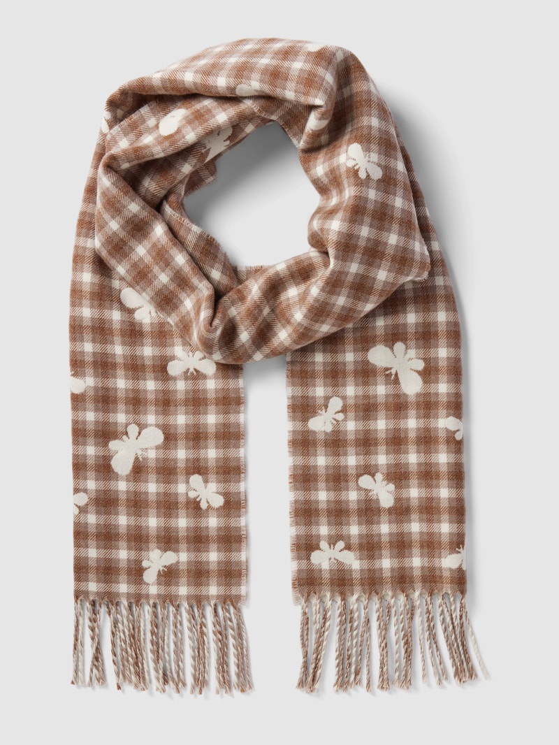 Schal mit Karomuster Modell 'CAGLI' in camel